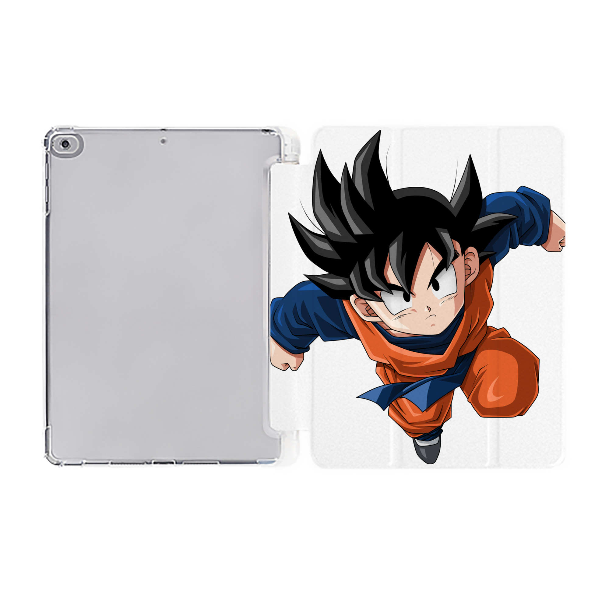 （画像用） ドラゴンボール 孫悟空（そん ごくう）Son Goku カカロット DRAGON BALL Kakarotto IPad ケース ペン収納付き 三つ折りスタンド PUレザー×シリコン 対応機種9.5/10.5/10.9インチ
